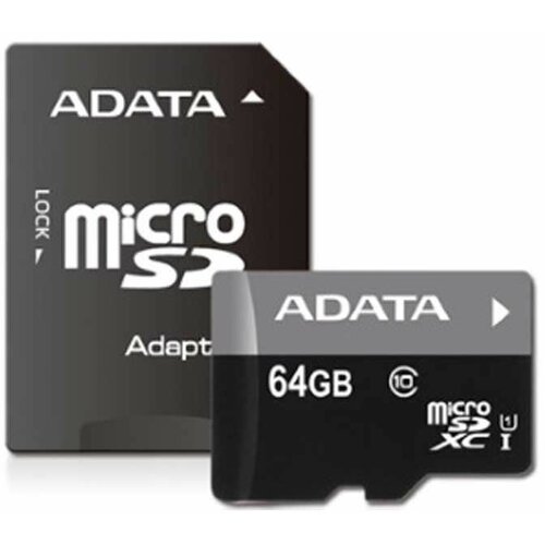 Adata micro sd card 64GB + sd adapter AUSDX64 Slike