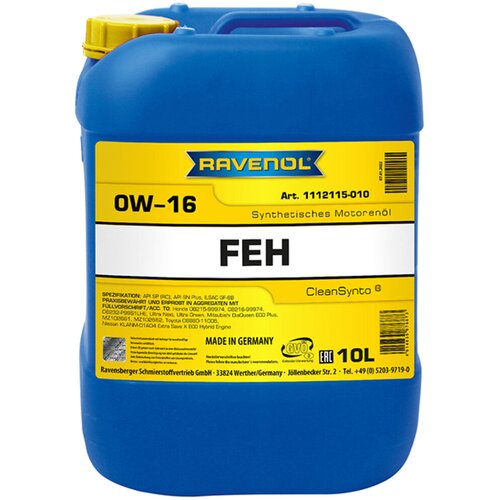 RAVENOL Ulje za motor FEH, 0W-16, 10L Cene