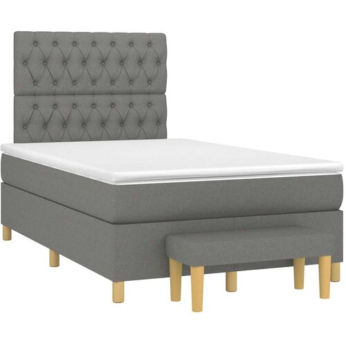  box spring s madracem tamnosivi 120 x 190 cm tkanina Cijene