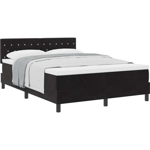 vidaXL Box Springs Postelja s Melo Črna 140x190 cm Žamet Cene