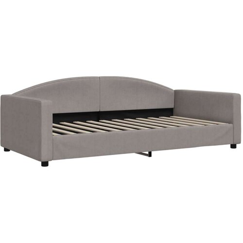  Dnevni krevet na razvlačenje smeđesivi 100 x 200 cm od tkanine Slike