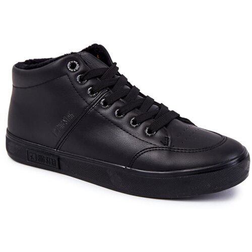 Big Star Męskie Klasyczne Sk&amp;oacute;rzane Trampki Big Star KK174348 Czarne Slike