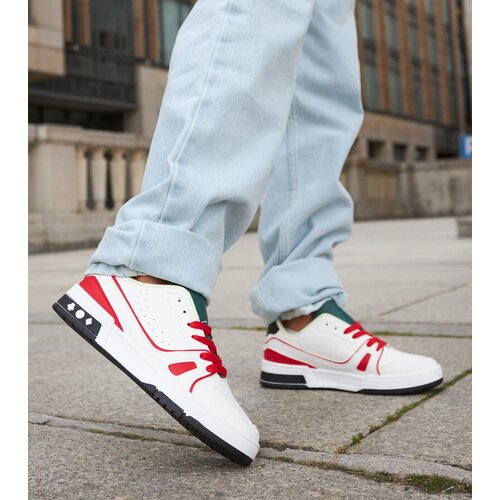 Gemre White-Red Shoes with Green Tongue Archie Cene