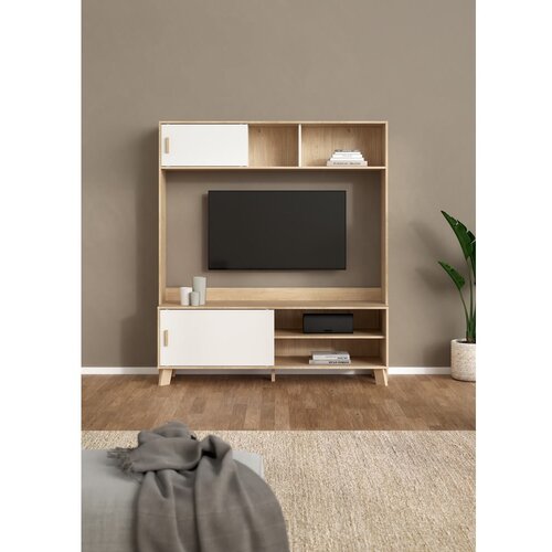 Tvilum Bel/v naravni barvi TV komplet v hrastovem dekorju 159x181x48 cm Ikast &amp;ndash; Slike