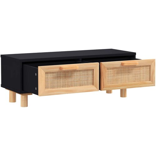  Stolić za kavu crni 80x40x30 cm konstruirano drvo i borovina Slike