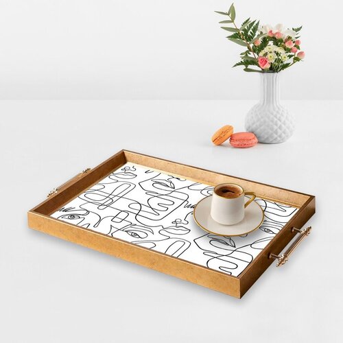 Aberto Design Poslužavnik TPEA9809 50 x 29 x 3.5 cm, Šareni Cene