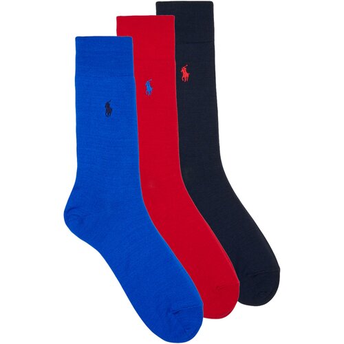 Polo Ralph Lauren Dokolenke MERCERZD CTN CREW SOCK 3 PACK Večbarvna Slike