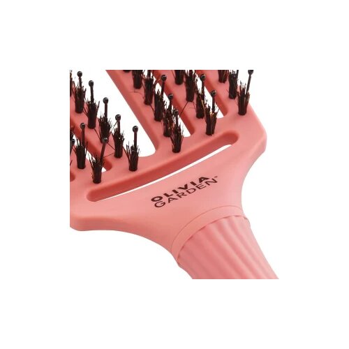  Četka za raščešljavanje Olivia Garden Care Iconic Boar&Nylon Radiant Peach – Fingerbrush Cene