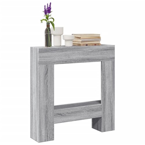 VidaXL Okvir za kamin boja hrasta 81x18x82 cm od konstruiranog drva Slike