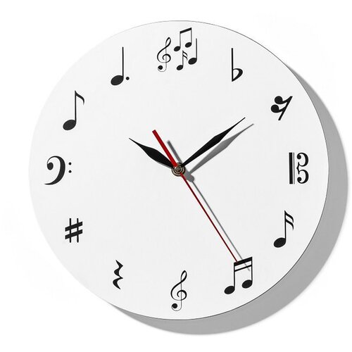  Muzički zidni sat beli Slike