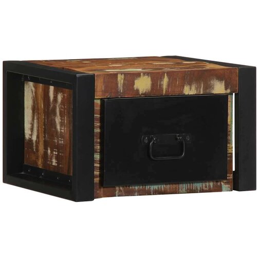 VidaXL Nočna omarica Multicolor 40x35x25 cm Masivni les Reclaimed Slike