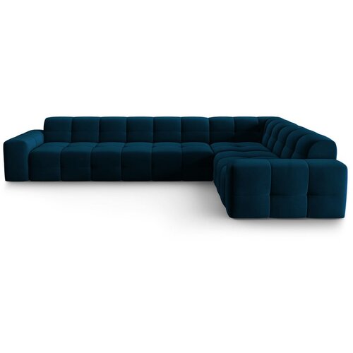 Micadoni Home Temno modra žametna kotna zofa (desni kot) Kendal - Micadoni Home Slike