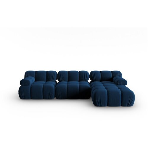 Micadoni Home modra žametna sedežna garnitura 285 cm bellis &amp;ndash; Slike