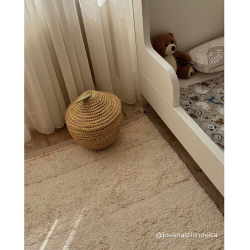 Lorena Canals Kremno bela pralna/ročno tkana bombažna preproga 90x130 cm Bloom Natural &amp;ndash; Slike