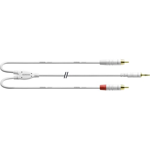 Cordial avdio adapterski kabel [1x 3\,5 mm banana mo&scaron;ki konektor - 2x mo&scaron;ki cinch konektor] 3.00 m bela, (20429800) Cene