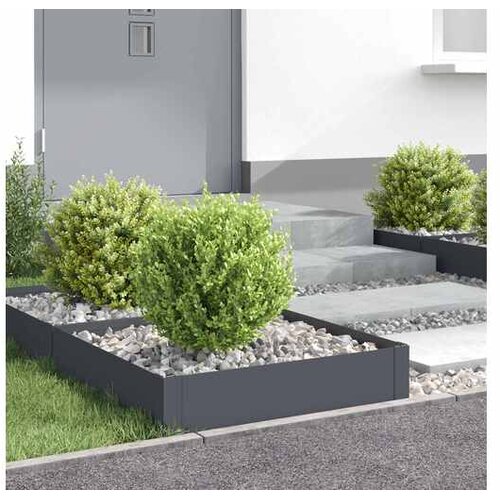 vidaXL Ograda oko Travnjaka 4 kom. 60 x 60 x 20 cm Čelik Antracit - Antracit 60 x 60 x 20 cm 4 Cijene