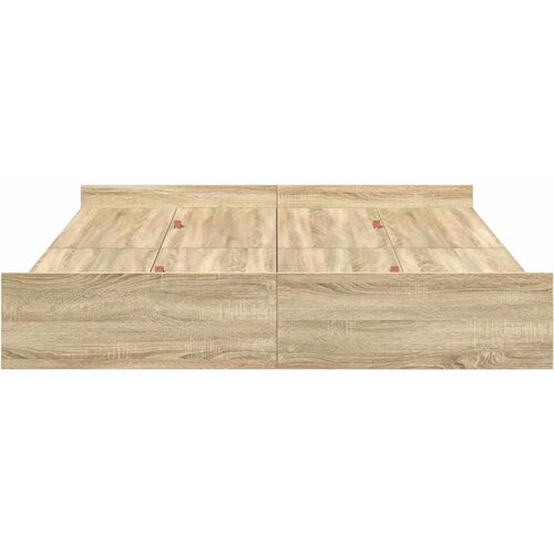  Krevet s ladicama Sonoma hrast 140 x 200 cm Konstruirano drvo Slike
