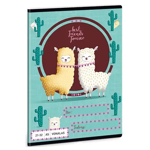 Ars Una 32-listni zvezek s črtastimi listi 21-32 A5 Best Friends Lama Cene