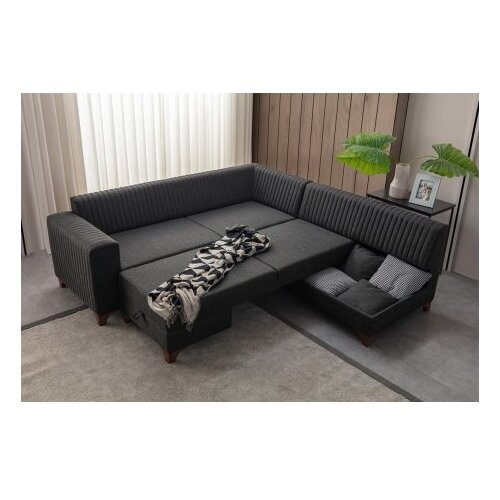 Atelier Del Sofa ugaona garnitura west right anthracite Slike