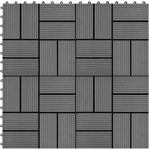 vidaXL Talne plošče 22 kosov 30x30 cm 2 m² WPC sive, (21143927) Cene