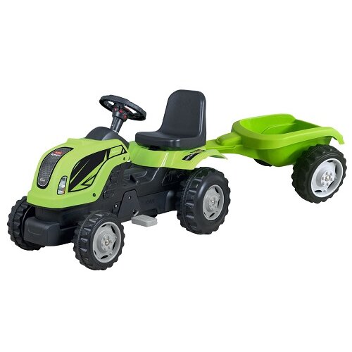 Traktor za decu sa prikolicom zeleni Slike