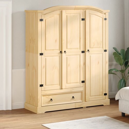 VidaXL Ormar Corona 151,5 x 52 x 186 cm od masivne borovine Slike