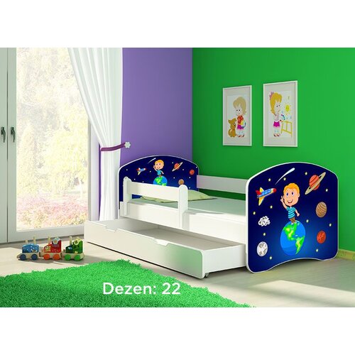 ACMA dečiji krevet ii 140x70 f + dušek 6 cm WHITE22 Cene