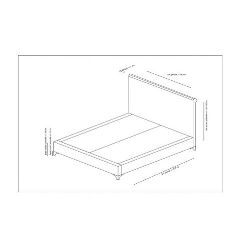 Hanah home Bračni krevet Deluxe 160 x 200 Anthracite Slike
