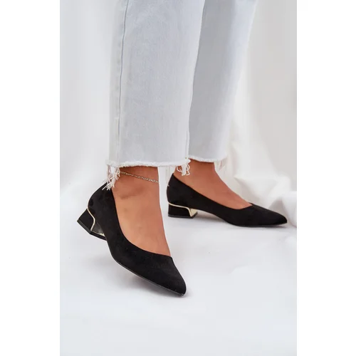 PS1 Pumps With Low Heel And Pointed Toes Black Terilara