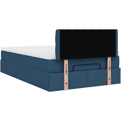 VidaXL Otomanski krevet s madracem plavi 120x200 cm tkanine Slike