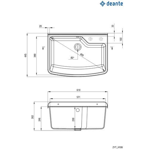 Deante Vrtno korito Garden ZYT 310B, (5000225946) Slike