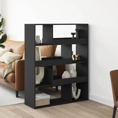 Furnova Knjižna omara črna 100x33x125,5 cm inženirski les, (21951129) Slike