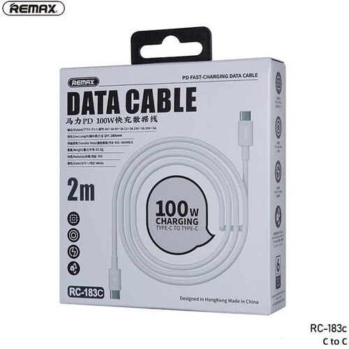 Remax Marlik Series PD 100W Fast Charging Cable RC-183C 2M (C-C) Slike