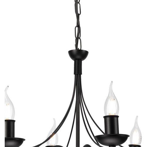  Luster na lancu DONATO 6xE14/40W/230V crna Slike