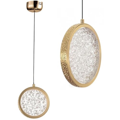 Toolight Viseća Kristalna Lampa LED LHJ100-1CP Złota Cene