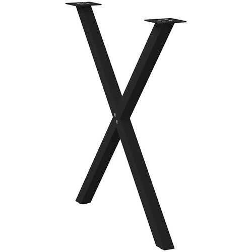 VidaXL Noge blagovaonski stol X-oblika 2 kom crne 70x(72-73) cm čelik Slike