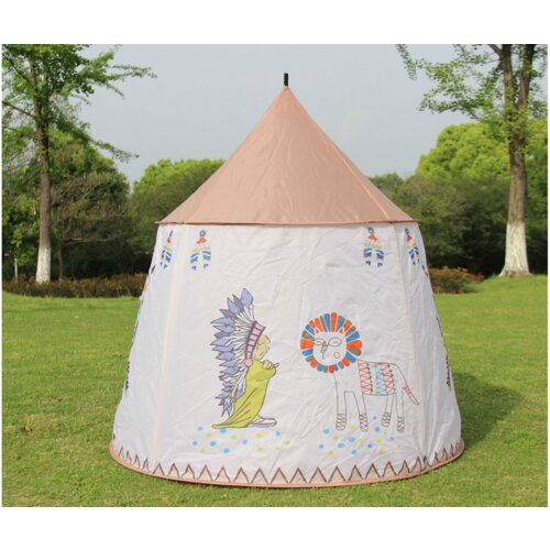 Lean Toys indian tipi &amp;scaron;otor za otroke bež 125 cm Slike
