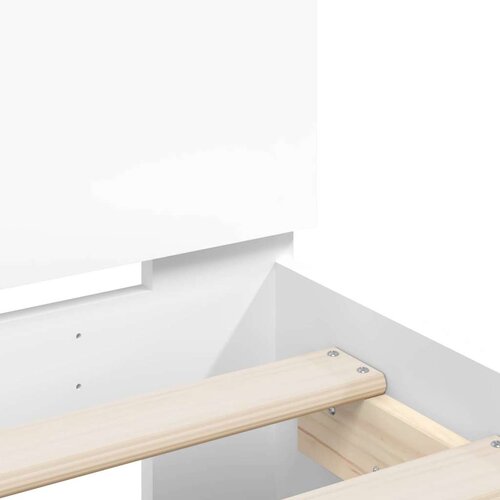  Okvir kreveta s uzglavljem Bijela 80 x 200 cm Konstruirano drvo - Bijela Slike