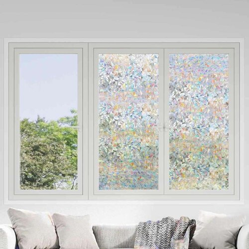 vidaXL Static filmski premaz za okno 3D mavrični vzorec 90 x 1000 cm Cene