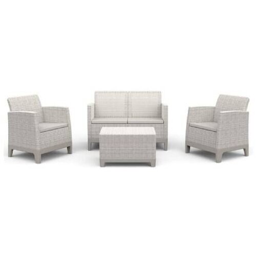 Keter Bež CU 264087-Ba&amp;scaron;tenska garnitura Scandi forma II sa box stolom Slike