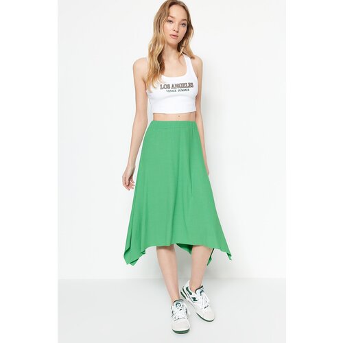 Trendyol Skirt - Green - Midi Slike