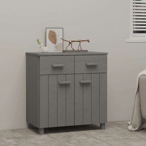  Komoda HAMAR svjetlosiva 79 x 40 x 80 cm od masivne borovine Cijene