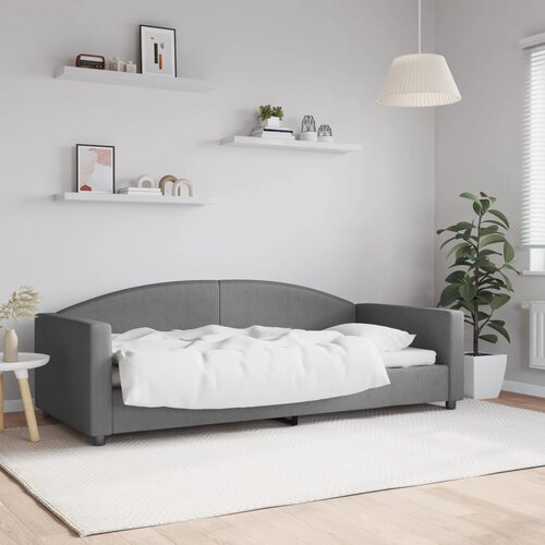 VidaXL Raztegljiva postelja temno siva 90x200 cm blago Slike