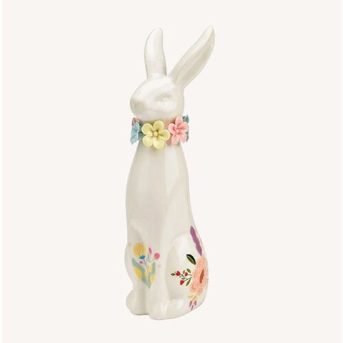 Viter Uskršnja figura zeka sa cvećem 7xh23x7cm Cene