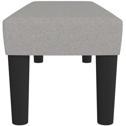  Klupa svjetlosivi 100x30x30 cm od tkanine Slike