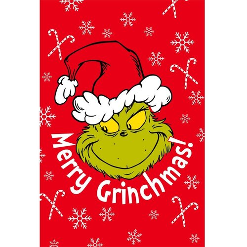 Jerry Fabrics Crvena deka za bebe od mikroflanela 100x150 cm Grinch &amp;ndash; Slike