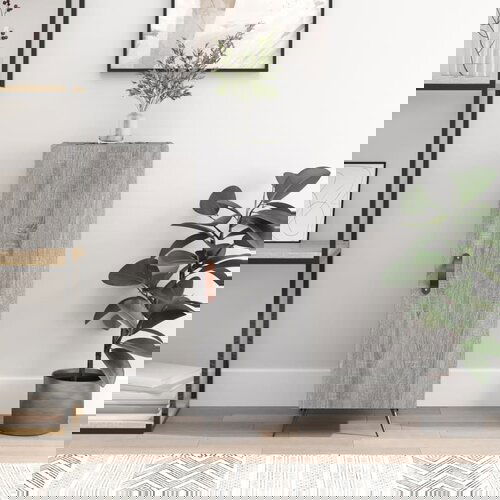 vidaXL Komoda siva sonoma 34,5x34x90 cm inženirski les Cene