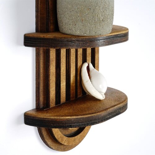 Kalune Design Raf265 walnut wall shelf Slike