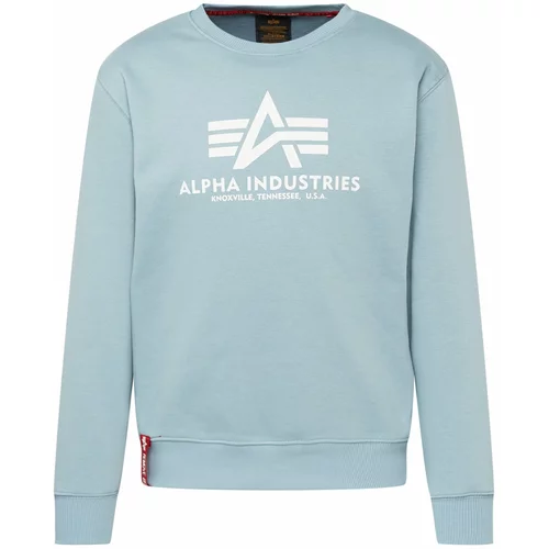Alpha Industries Majica azur / bela