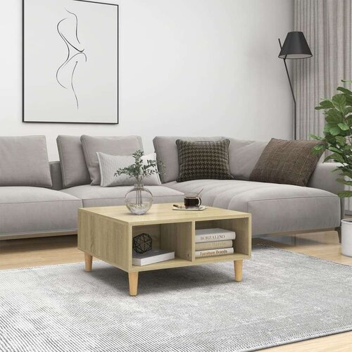 vidaXL Klubska mizica sonoma hrast 60x60x30 cm iverna plošča, (20625529) Cene